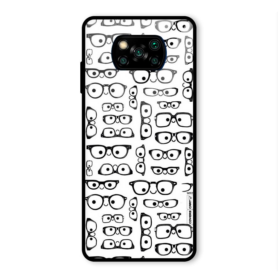 Nerdy Specs Glass Back Case for Poco X3 Pro
