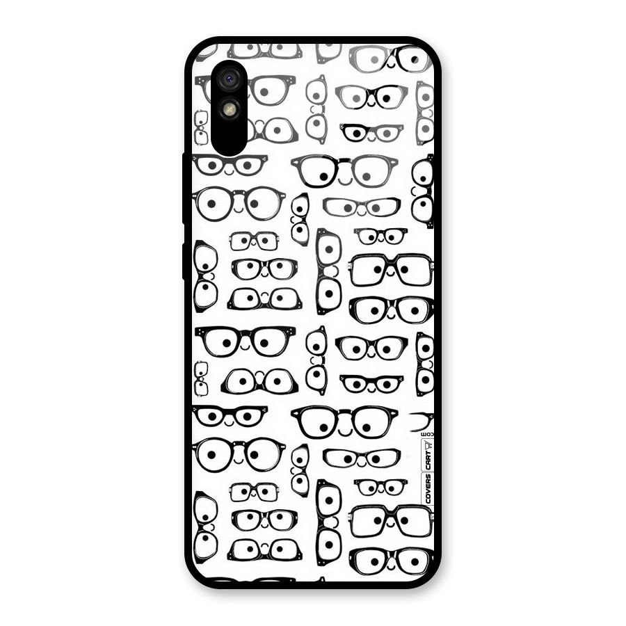 Nerdy Specs Glass Back Case for Redmi 9A