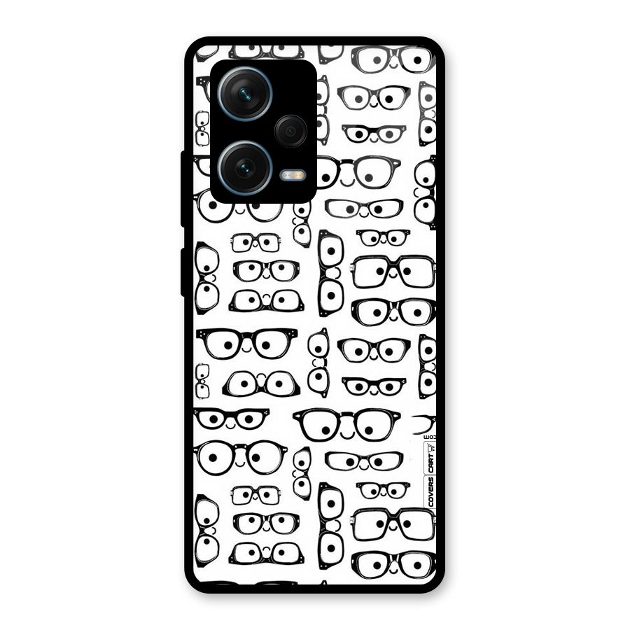 Nerdy Specs Glass Back Case for Redmi Note 12 Pro Plus 5G