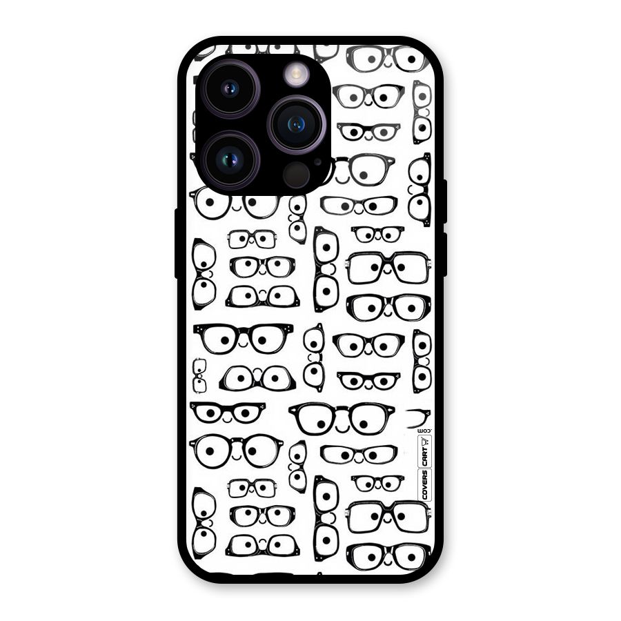 Nerdy Specs Glass Back Case for iPhone 14 Pro