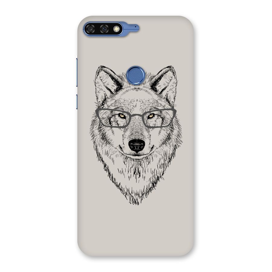 Nerdy Wolf Back Case for Honor 7C