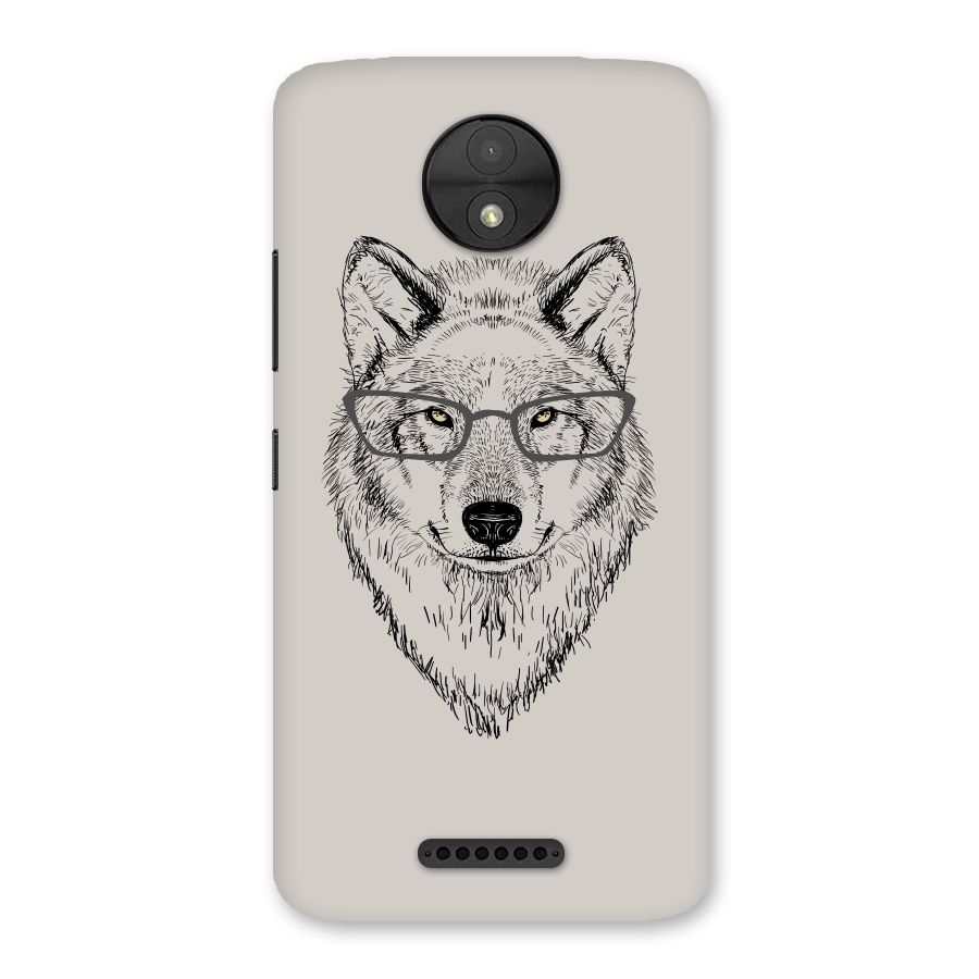 Nerdy Wolf Back Case for Moto C
