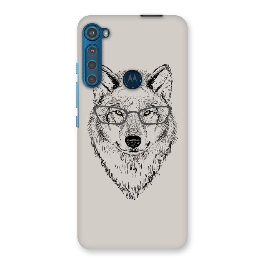 Nerdy Wolf Back Case for Motorola One Fusion Plus