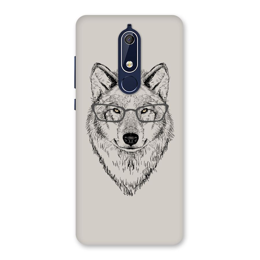 Nerdy Wolf Back Case for Nokia 5.1