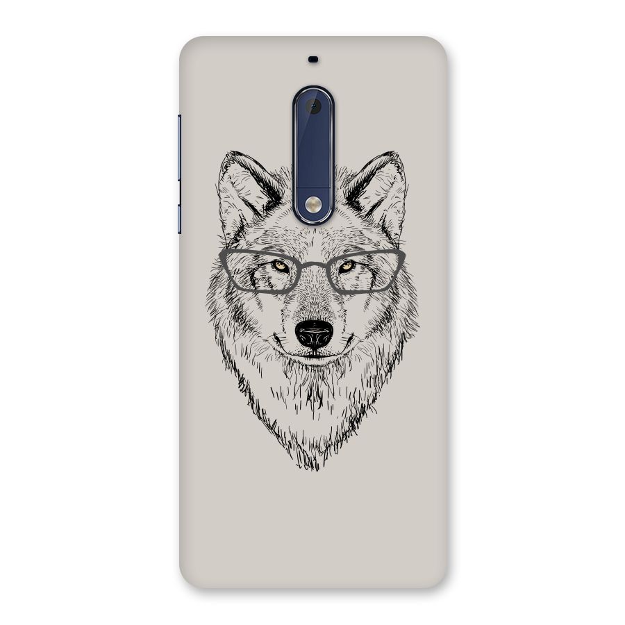 Nerdy Wolf Back Case for Nokia 5