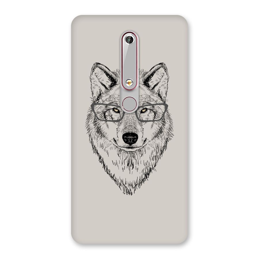 Nerdy Wolf Back Case for Nokia 6.1