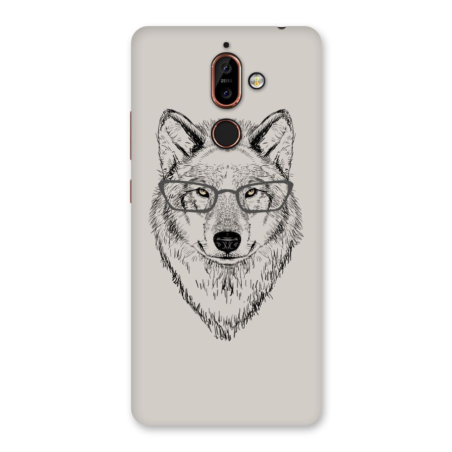 Nerdy Wolf Back Case for Nokia 7 Plus
