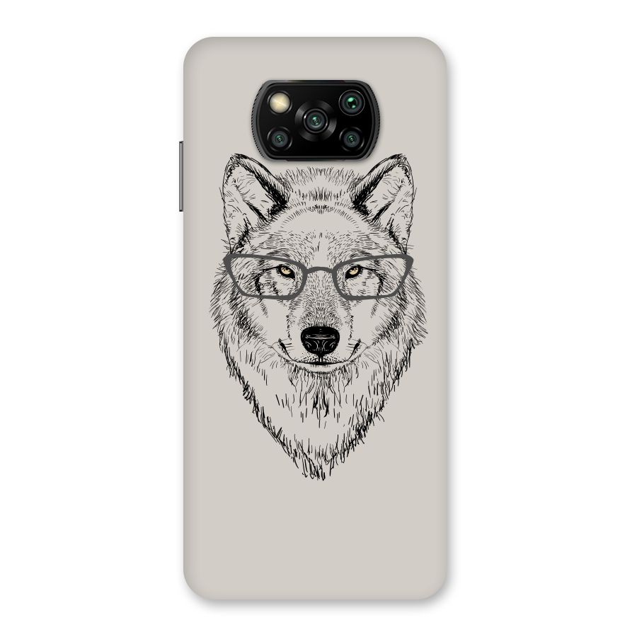Nerdy Wolf Back Case for Poco X3