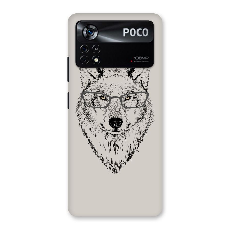 Nerdy Wolf Back Case for Poco X4 Pro 5G