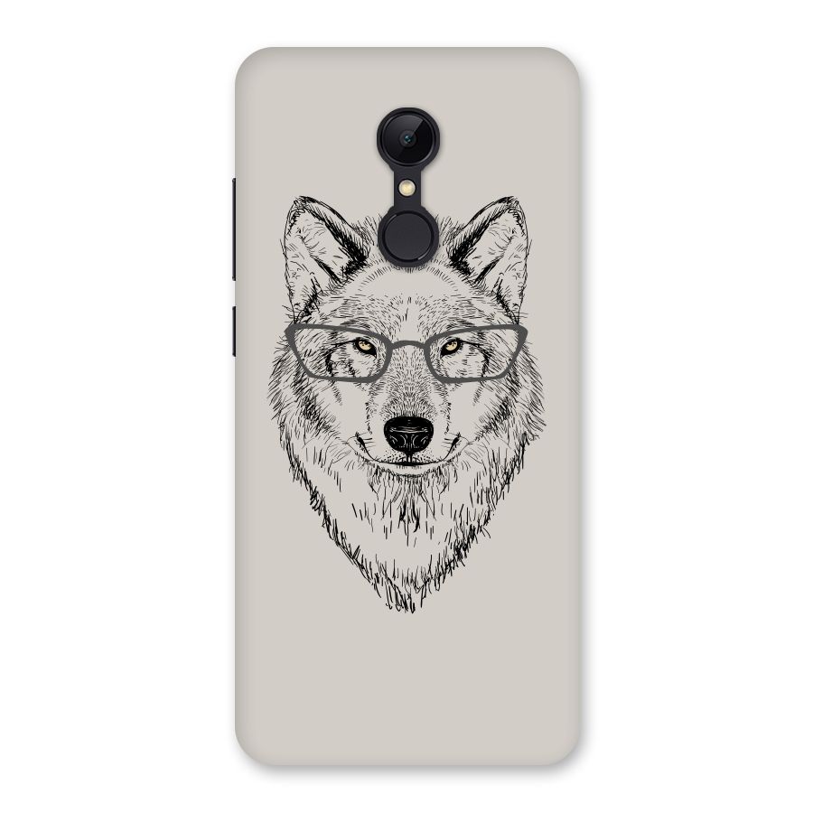 Nerdy Wolf Back Case for Redmi 5