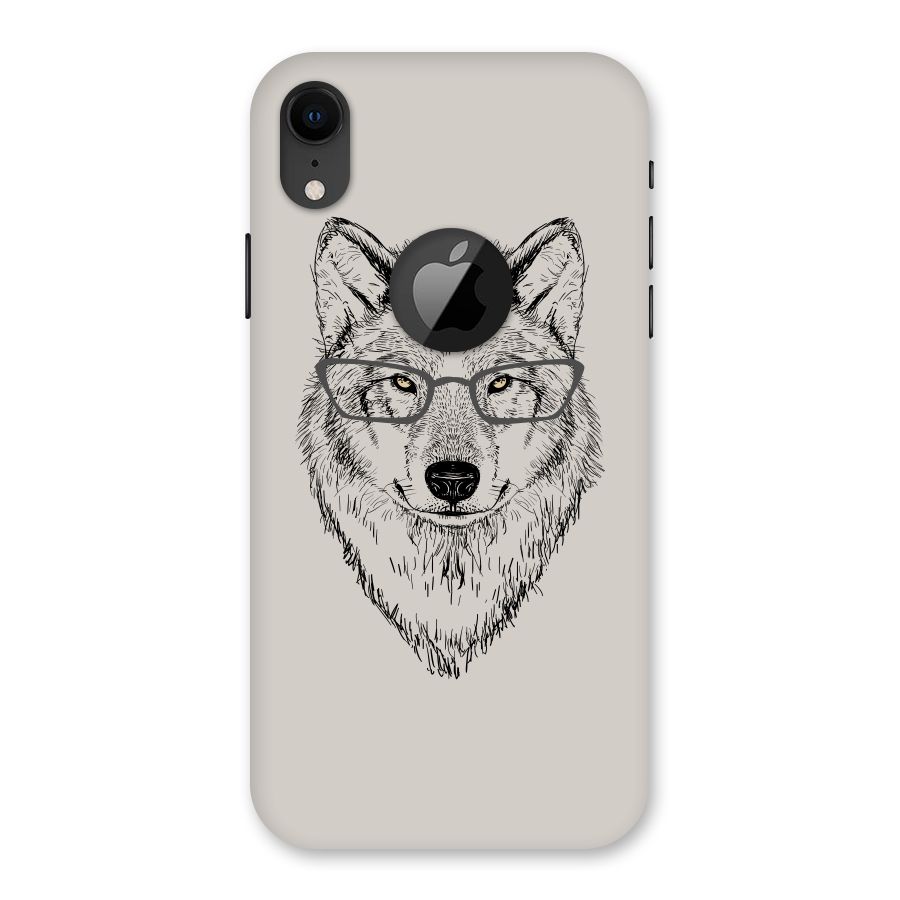 Nerdy Wolf Back Case for iPhone XR Logo Cut