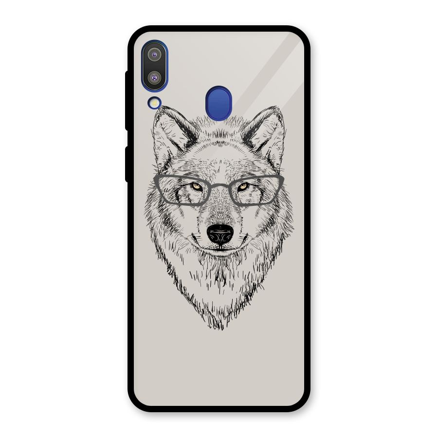 Nerdy Wolf Glass Back Case for Galaxy M20