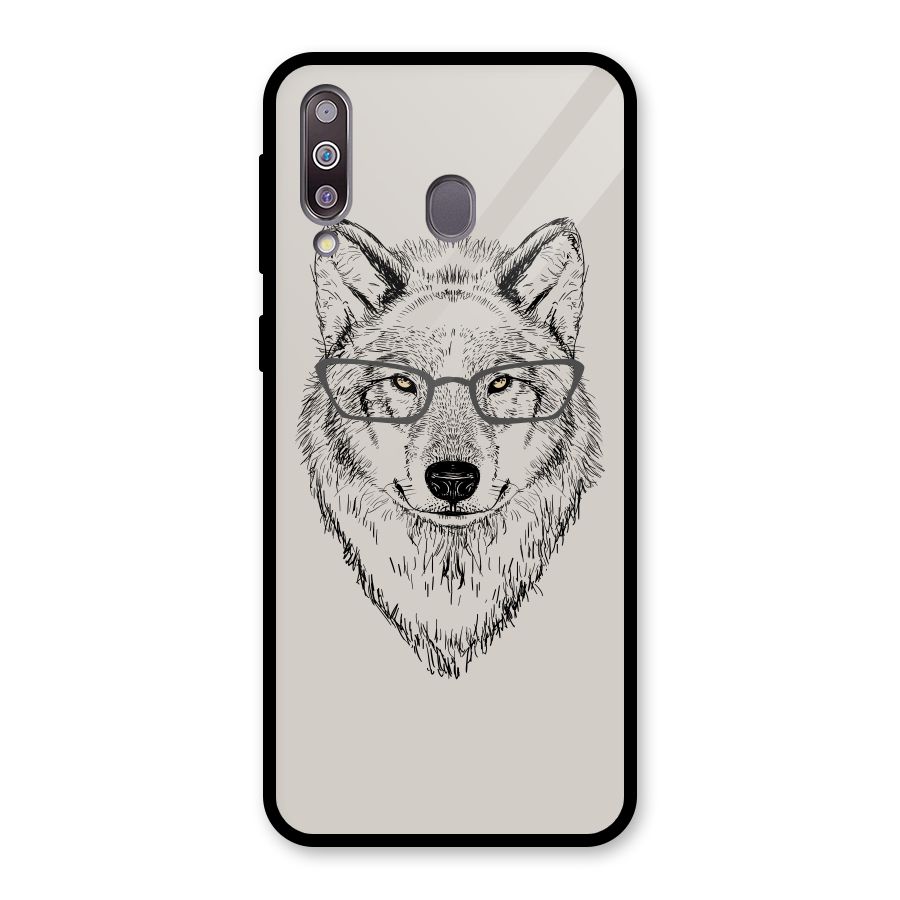 Nerdy Wolf Glass Back Case for Galaxy M30