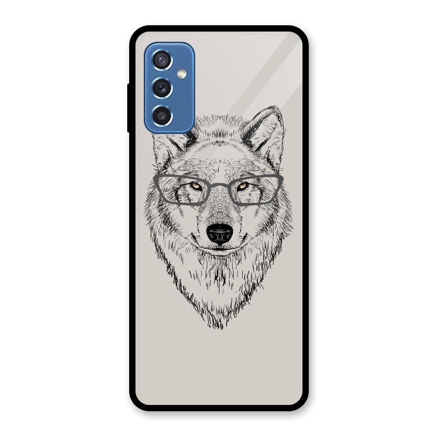Nerdy Wolf Glass Back Case for Galaxy M52 5G