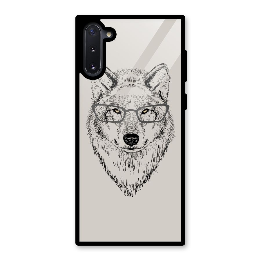 Nerdy Wolf Glass Back Case for Galaxy Note 10
