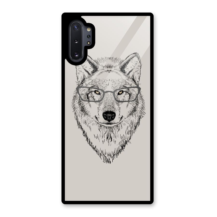 Nerdy Wolf Glass Back Case for Galaxy Note 10 Plus