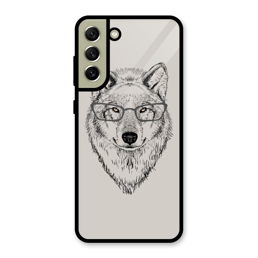Nerdy Wolf Glass Back Case for Galaxy S21 FE 5G