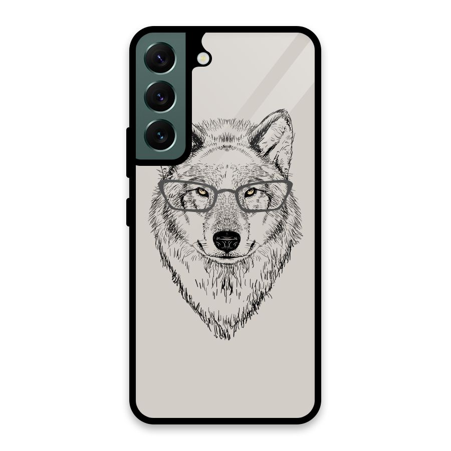 Nerdy Wolf Glass Back Case for Galaxy S22 5G