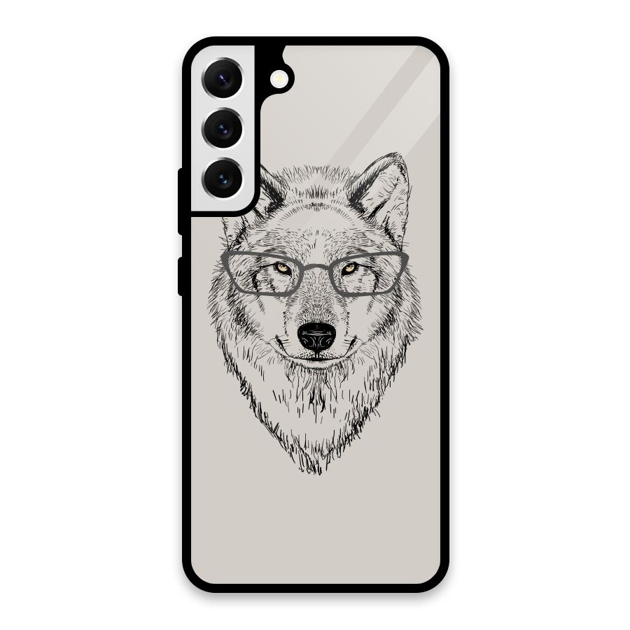 Nerdy Wolf Glass Back Case for Galaxy S22 Plus 5G