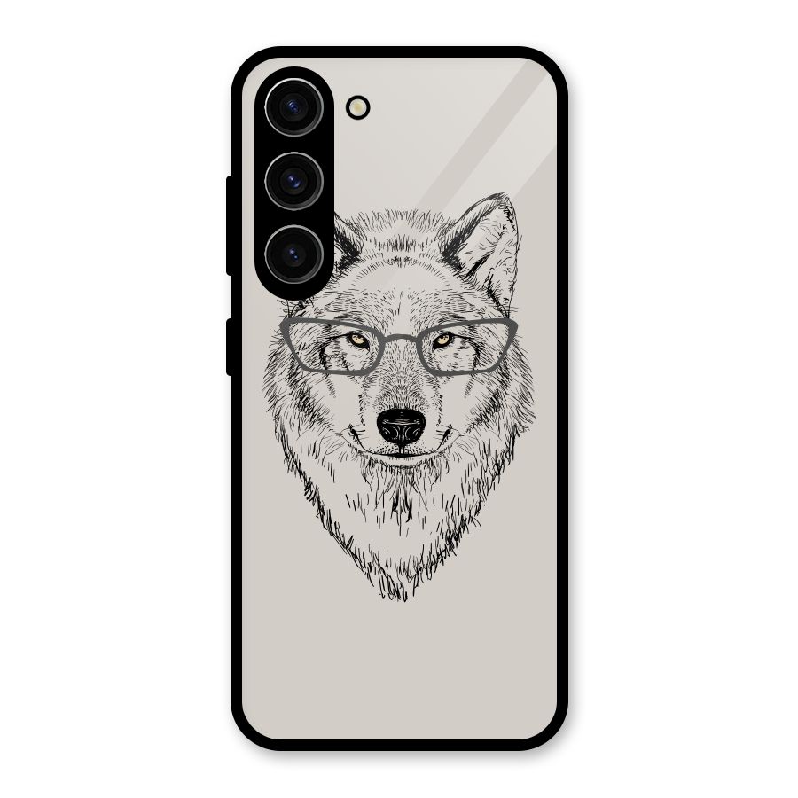 Nerdy Wolf Glass Back Case for Galaxy S23