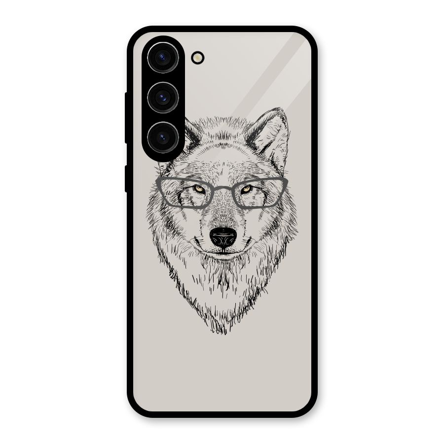 Nerdy Wolf Glass Back Case for Galaxy S23 Plus