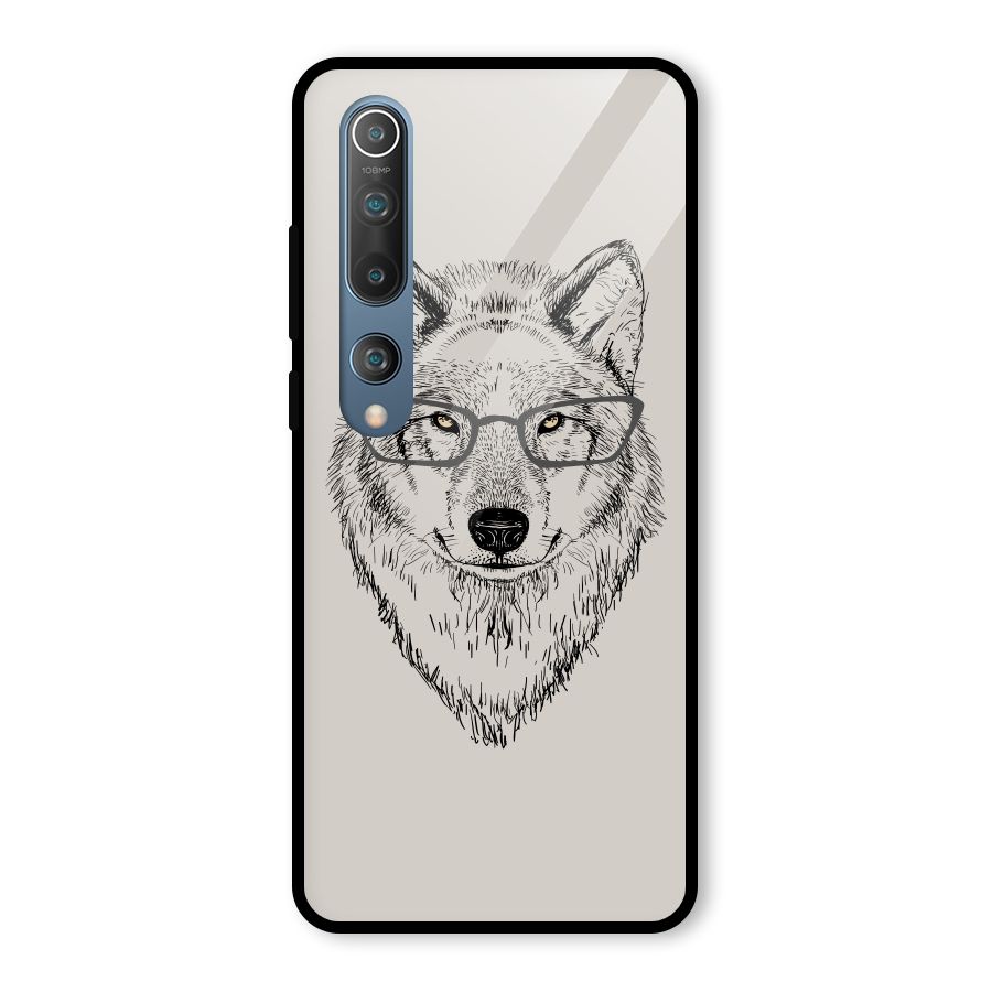 Nerdy Wolf Glass Back Case for Mi 10