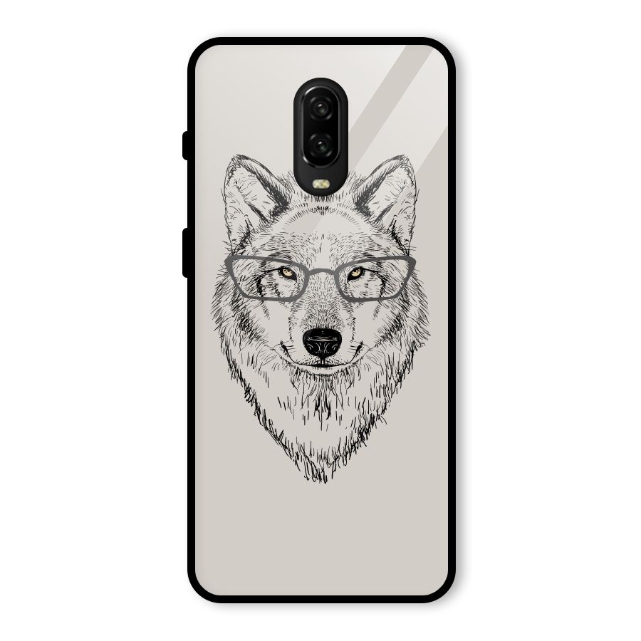 Nerdy Wolf Glass Back Case for OnePlus 6T