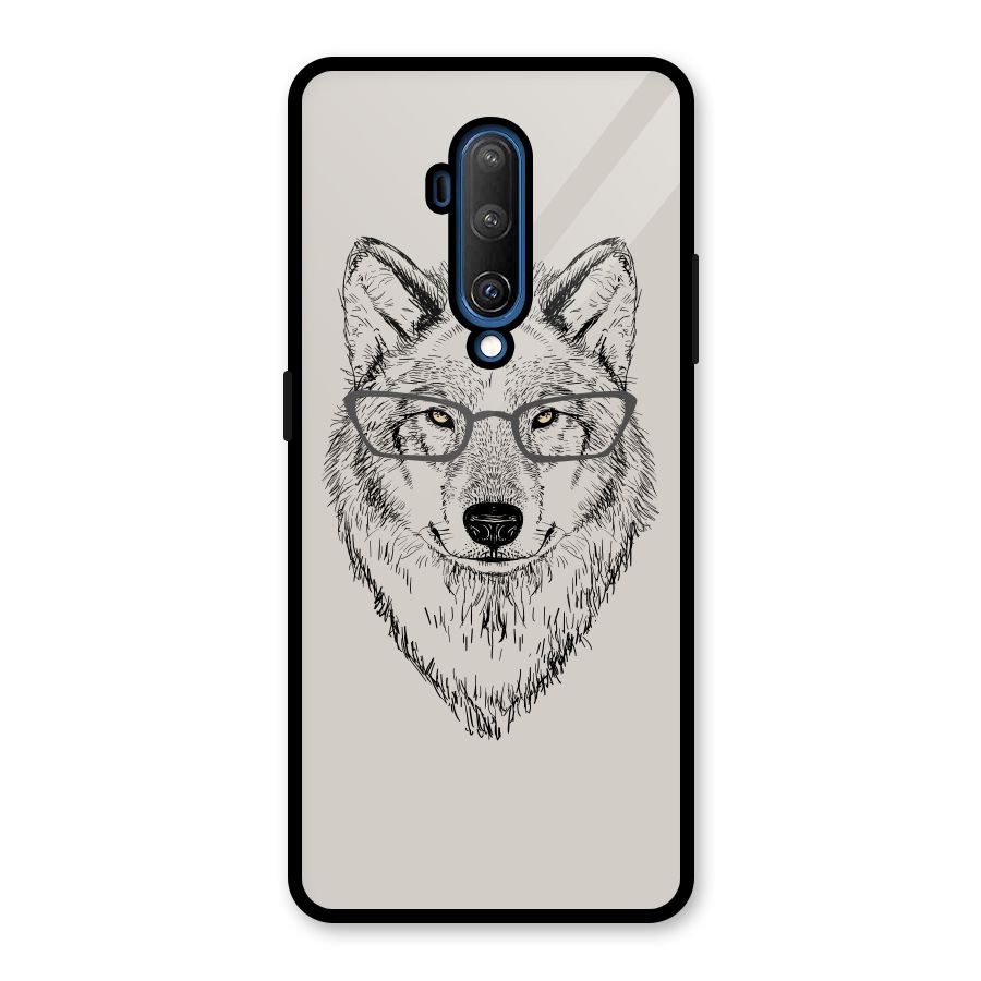 Nerdy Wolf Glass Back Case for OnePlus 7T Pro