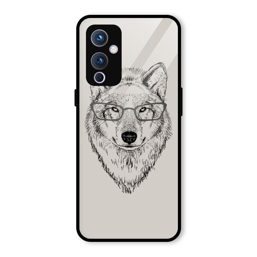 Nerdy Wolf Glass Back Case for OnePlus 9