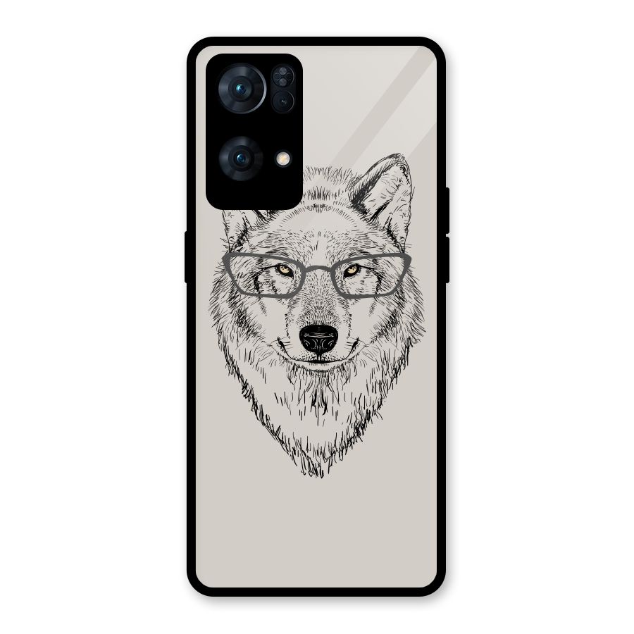 Nerdy Wolf Glass Back Case for Oppo Reno7 Pro 5G