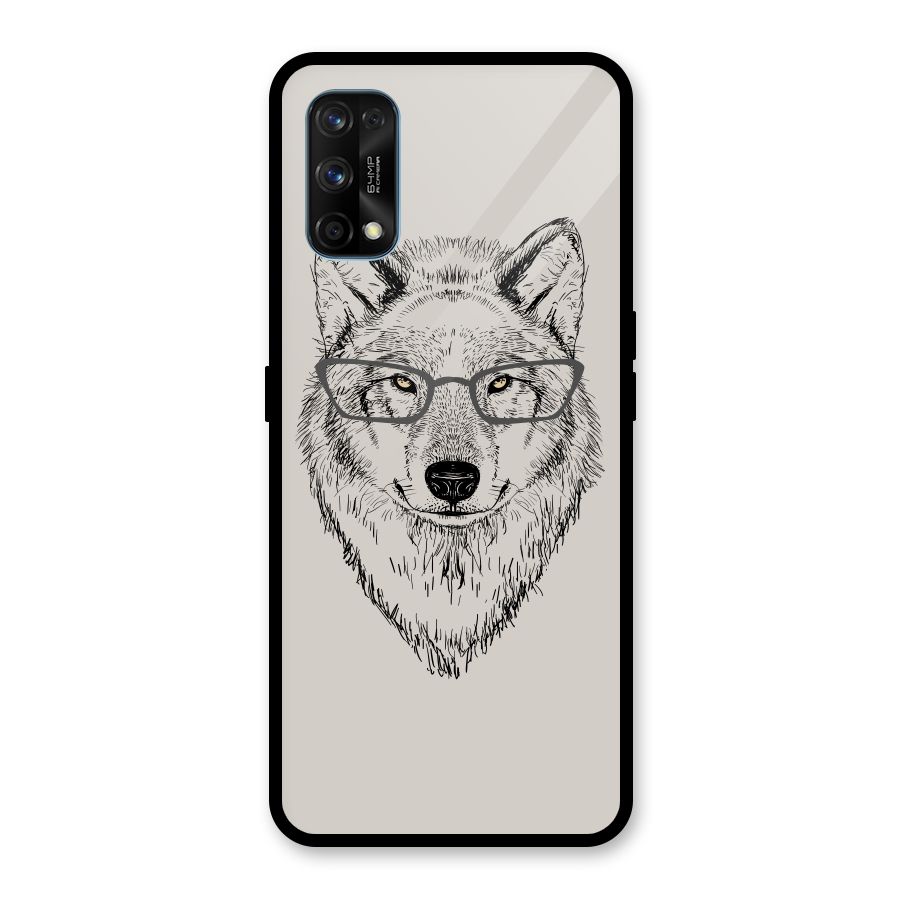 Nerdy Wolf Glass Back Case for Realme 7 Pro