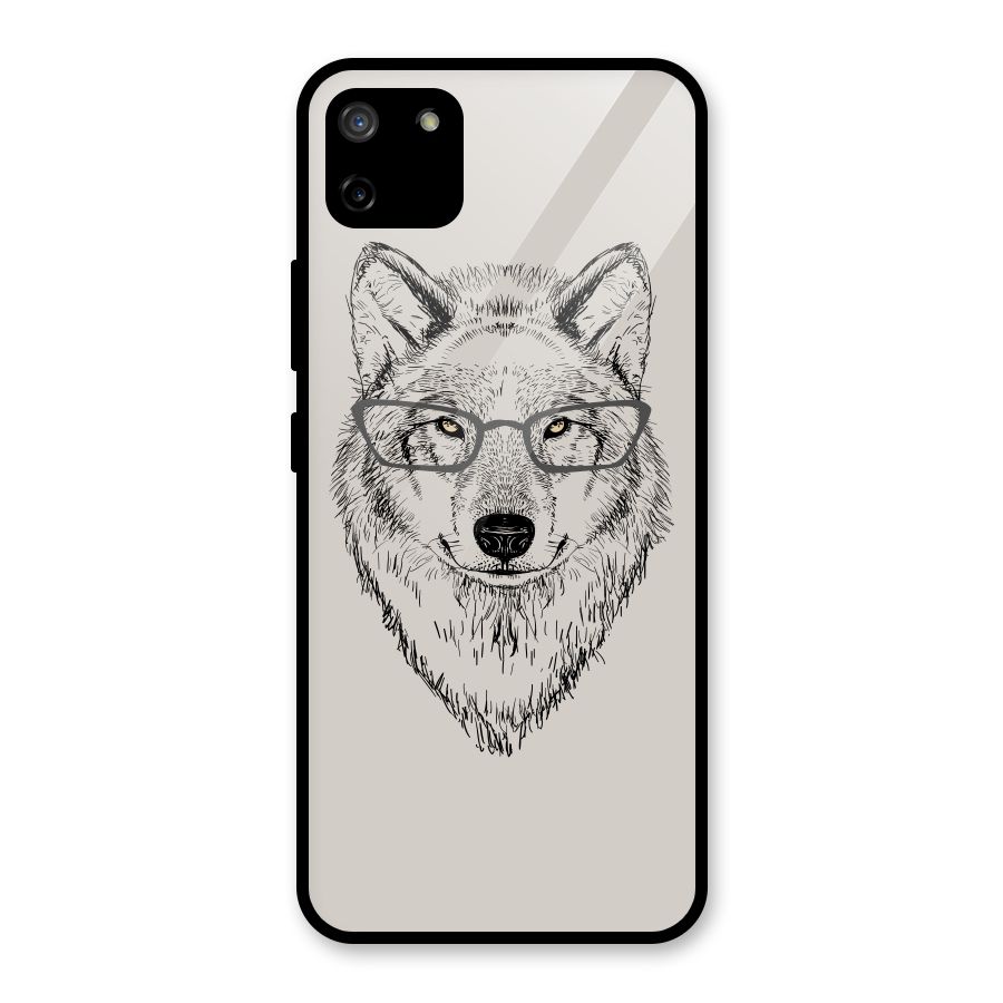 Nerdy Wolf Glass Back Case for Realme C11