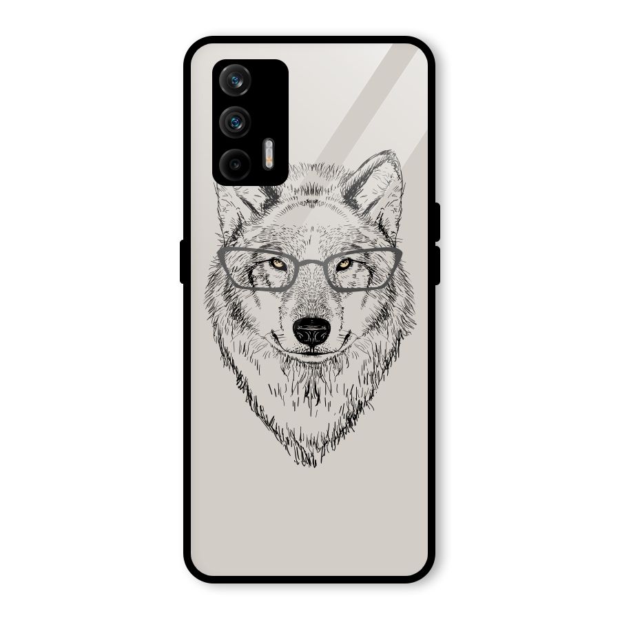 Nerdy Wolf Glass Back Case for Realme GT 5G