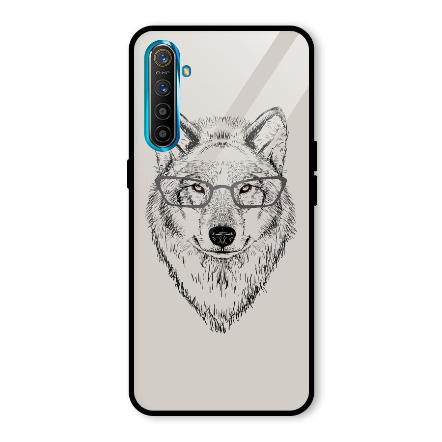 Nerdy Wolf Glass Back Case for Realme X2