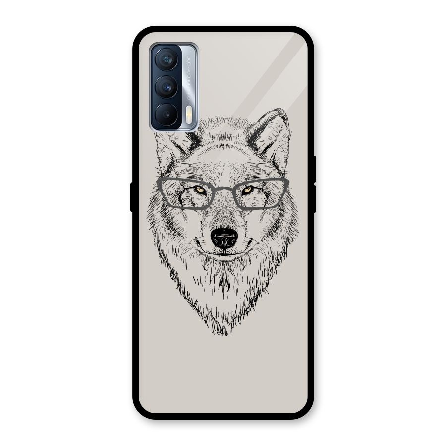 Nerdy Wolf Glass Back Case for Realme X7