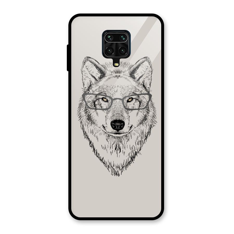 Nerdy Wolf Glass Back Case for Redmi Note 10 Lite