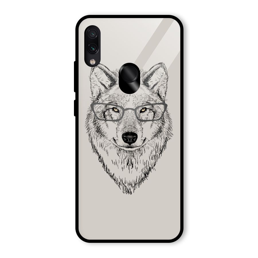 Nerdy Wolf Glass Back Case for Redmi Note 7 Pro