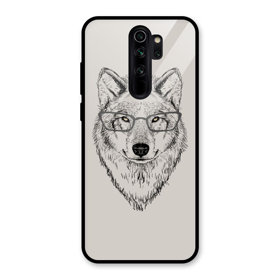 Nerdy Wolf Glass Back Case for Redmi Note 8 Pro