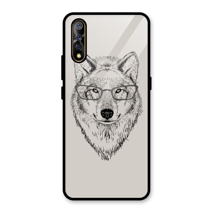Nerdy Wolf Glass Back Case for Vivo S1