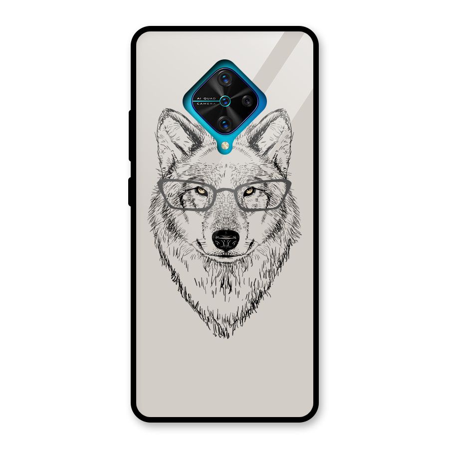 Nerdy Wolf Glass Back Case for Vivo S1 Pro
