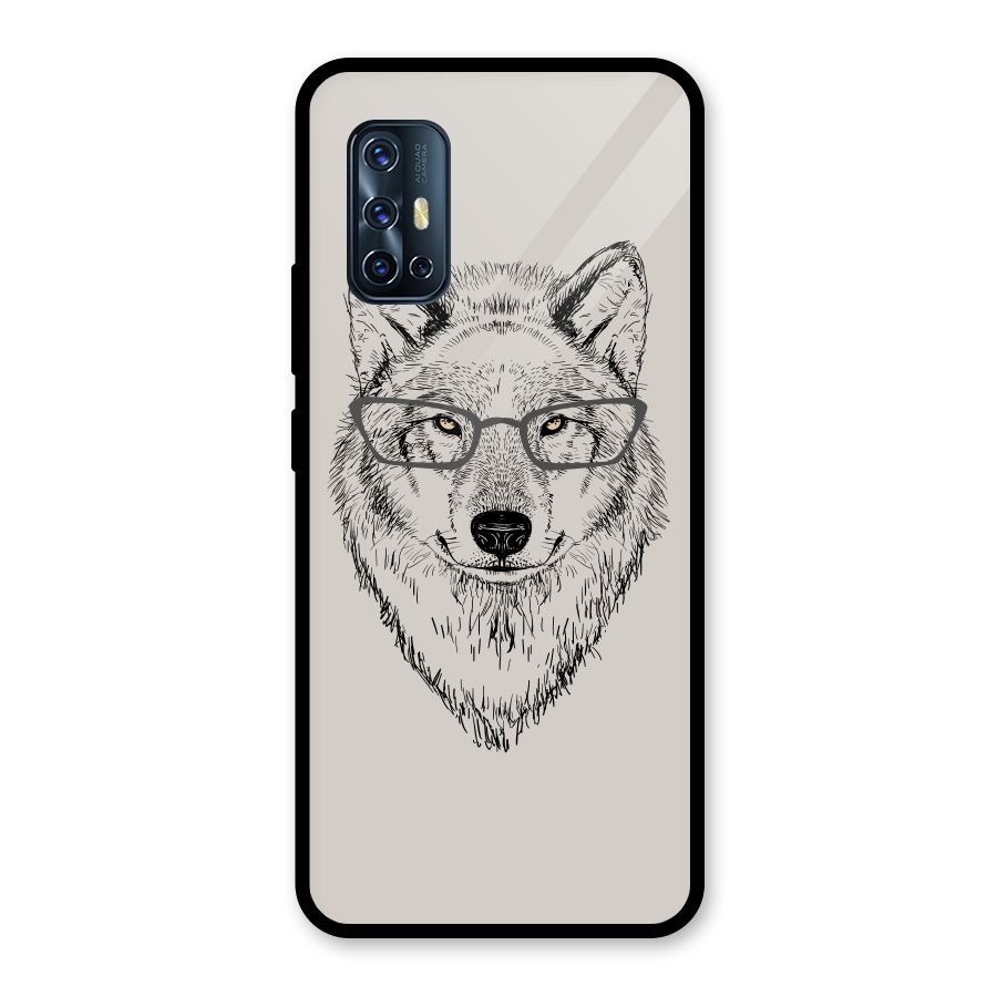 Nerdy Wolf Glass Back Case for Vivo V17