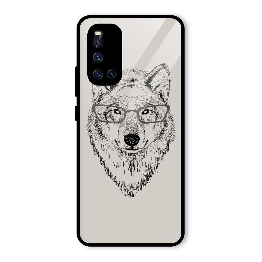 Nerdy Wolf Glass Back Case for Vivo V19