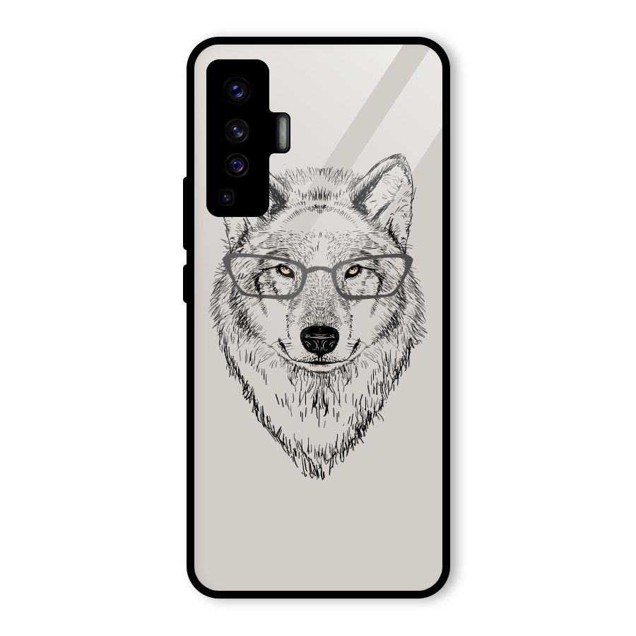 Nerdy Wolf Glass Back Case for Vivo X50