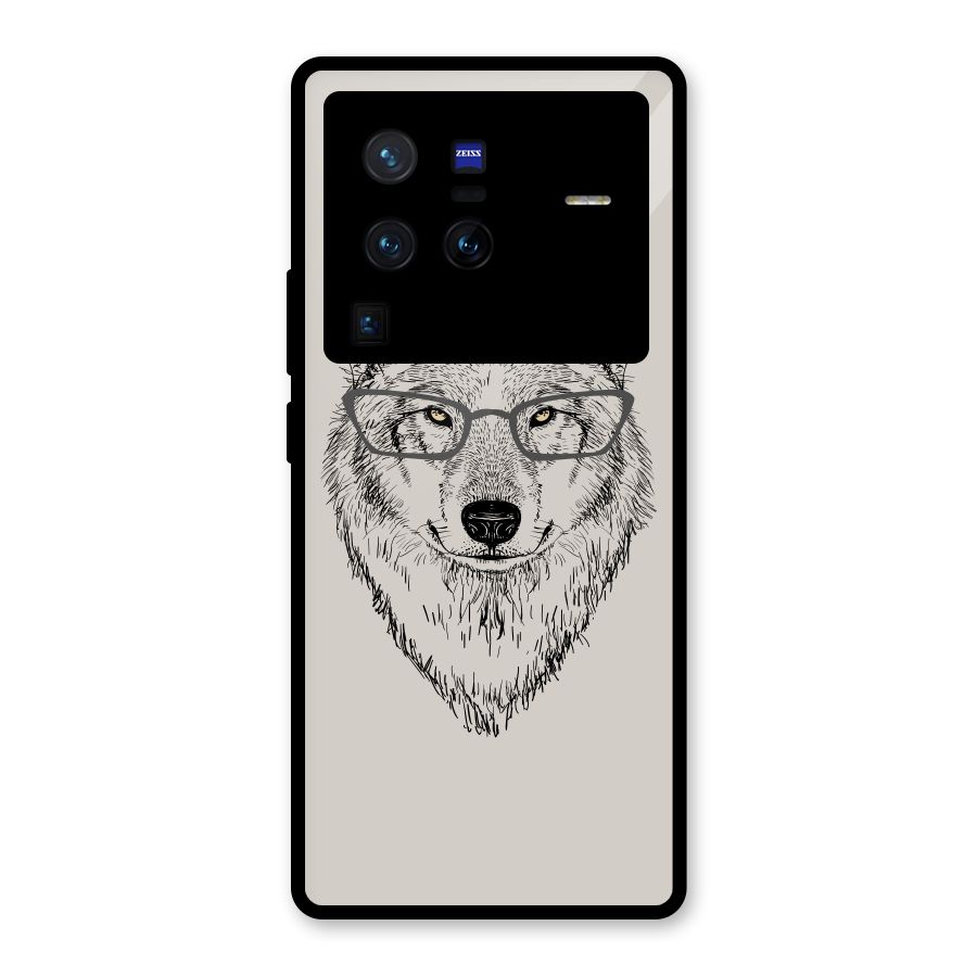 Nerdy Wolf Glass Back Case for Vivo X80 Pro