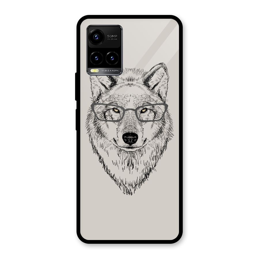 Nerdy Wolf Glass Back Case for Vivo Y21T