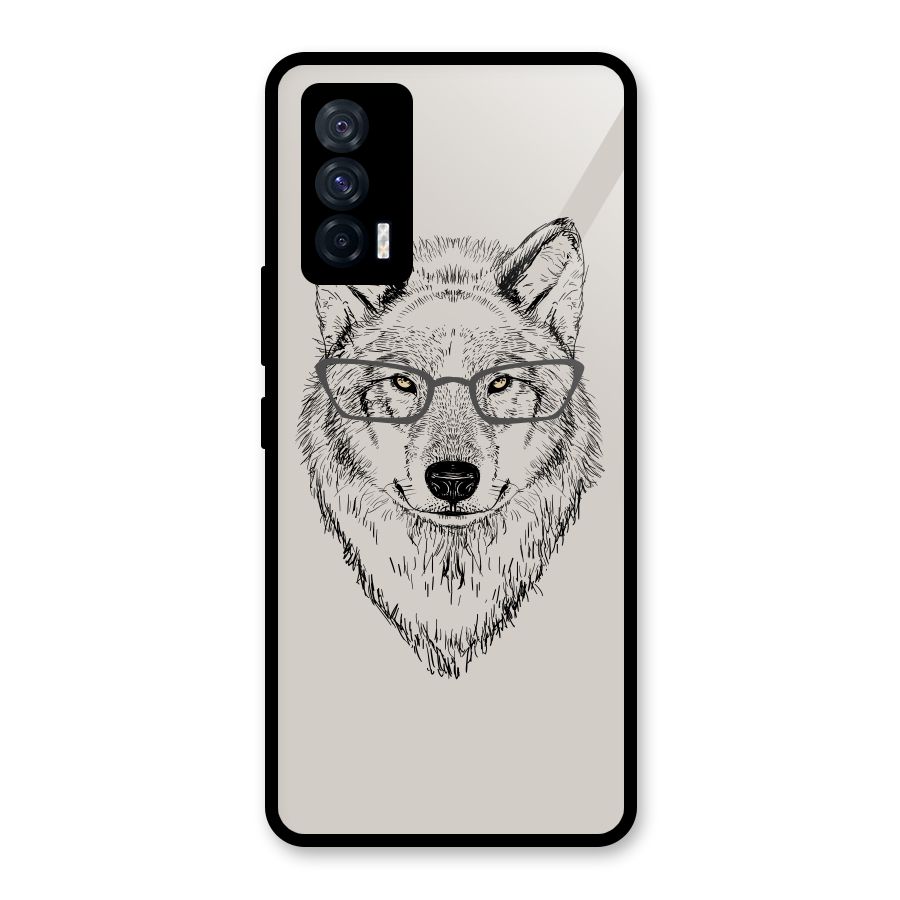 Nerdy Wolf Glass Back Case for Vivo iQOO 7 5G