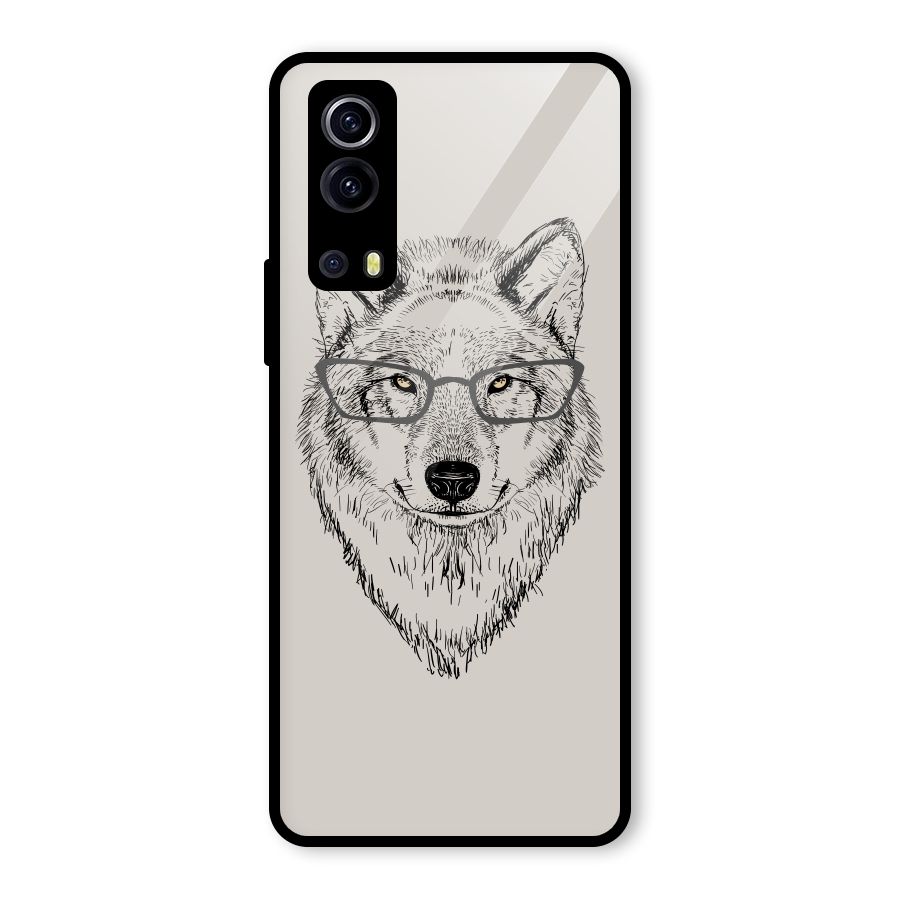 Nerdy Wolf Glass Back Case for Vivo iQOO Z3
