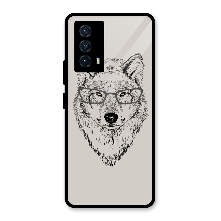 Nerdy Wolf Glass Back Case for Vivo iQOO Z5