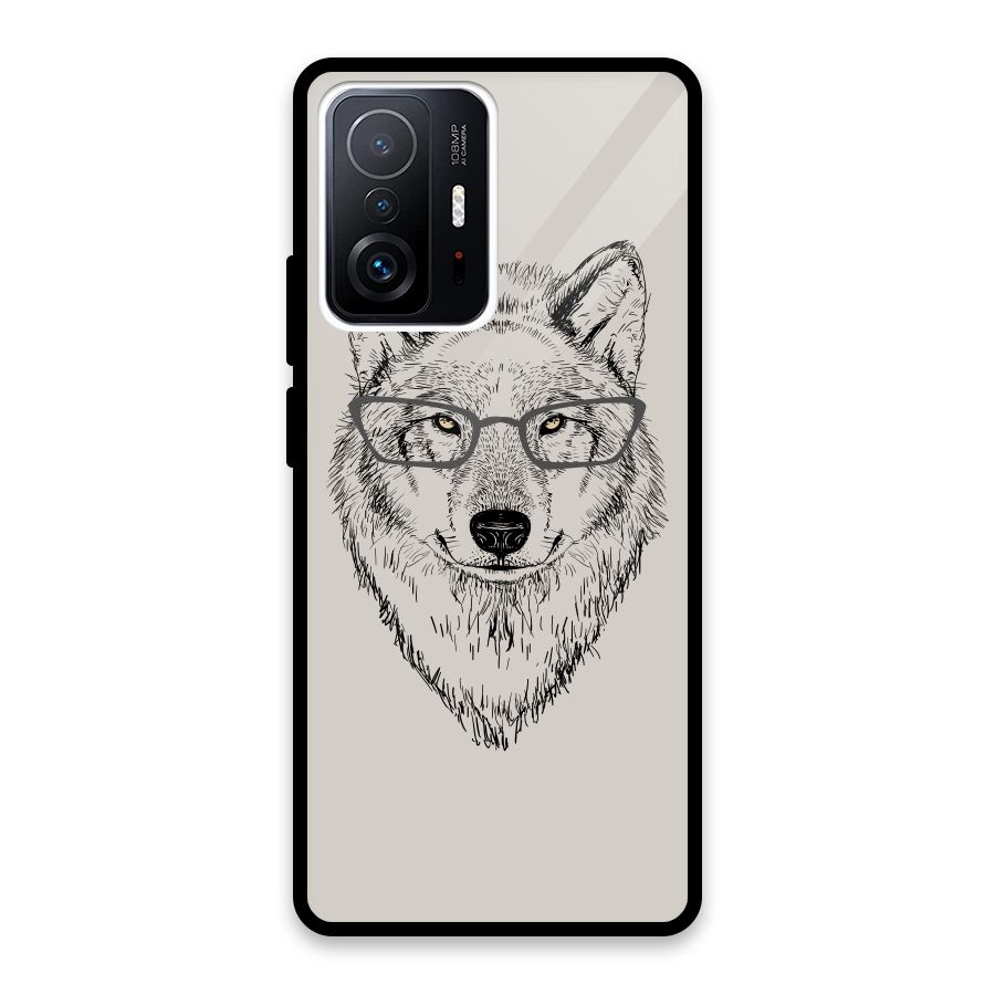 Nerdy Wolf Glass Back Case for Xiaomi 11T Pro