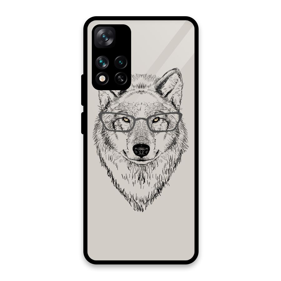 Nerdy Wolf Glass Back Case for Xiaomi 11i HyperCharge 5G